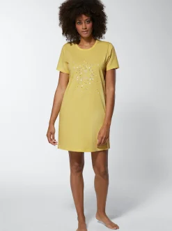 Nachtwäsche|wäschepur Sleepshirts zitrone-meliert+grau-meliert