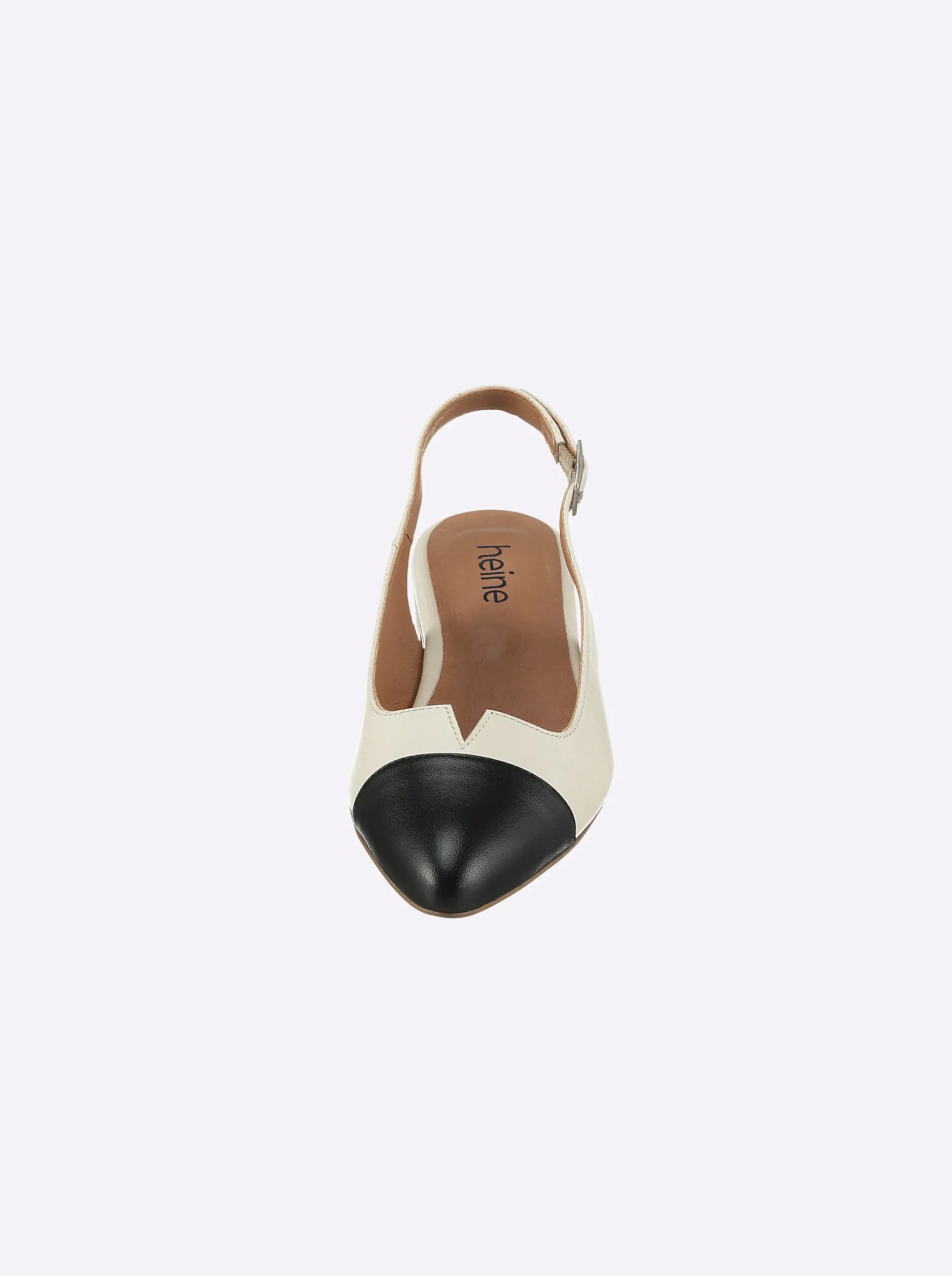 Ballerinas|heine Slingballerina champagner-schwarz