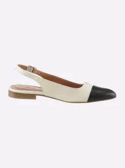 Ballerinas|heine Slingballerina champagner-schwarz