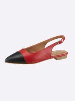 Ballerinas|heine Slingballerina rot-schwarz