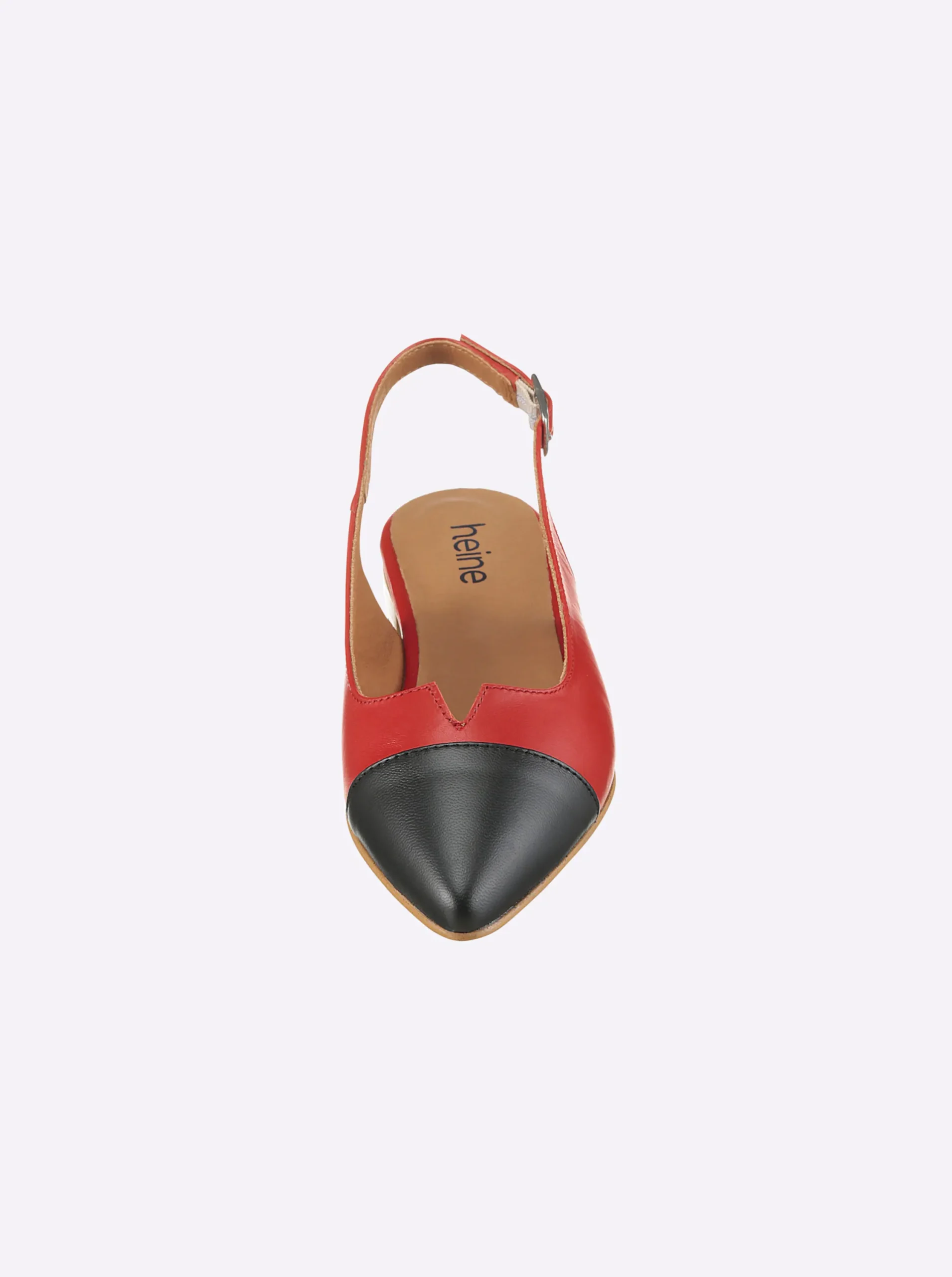 Ballerinas|heine Slingballerina rot-schwarz