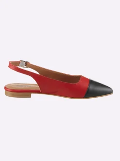 Ballerinas|heine Slingballerina rot-schwarz