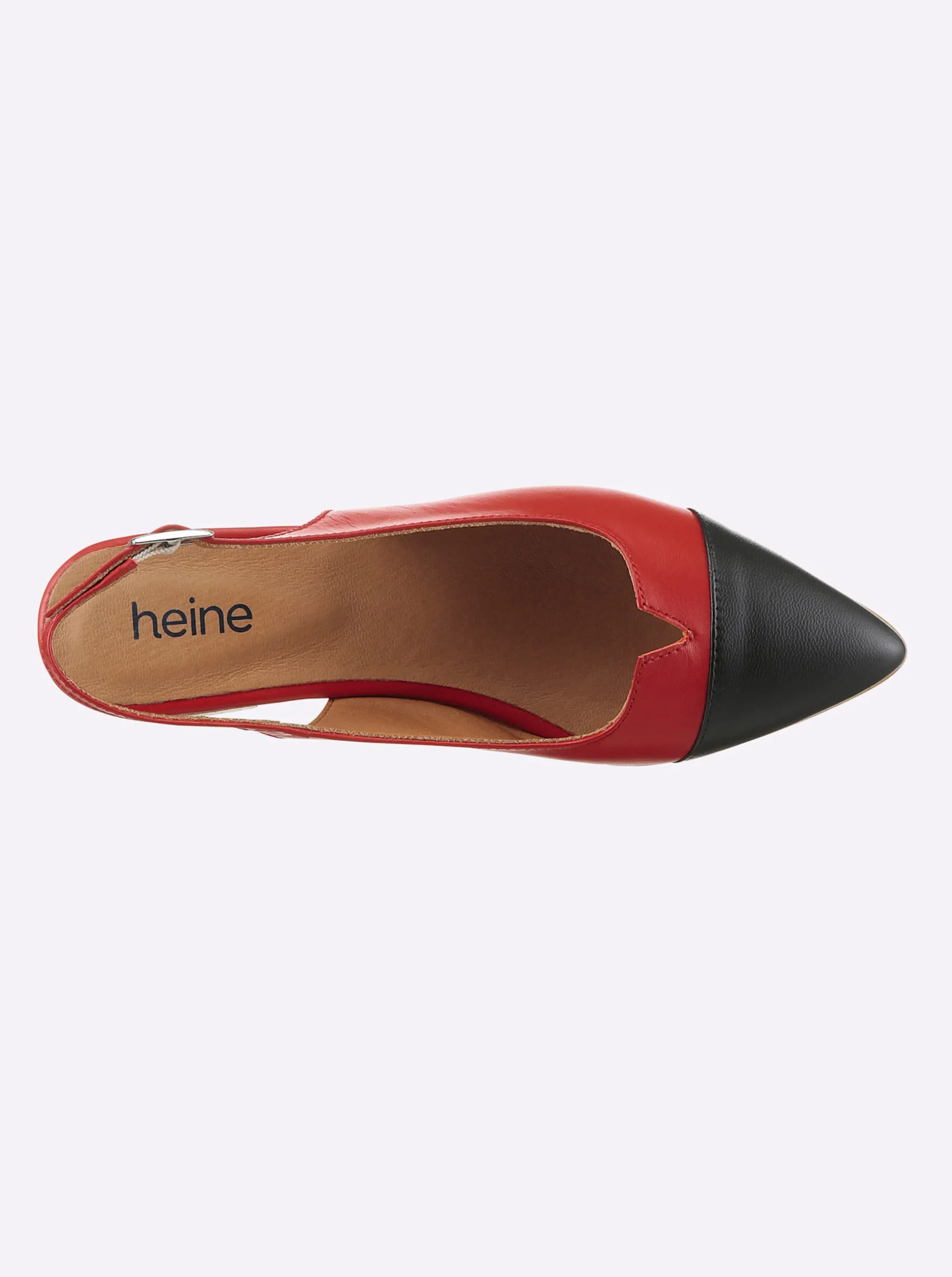 Ballerinas|heine Slingballerina rot-schwarz