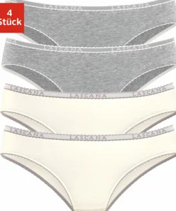 Unterhosen|LASCANA Slip grau-meliert,creme