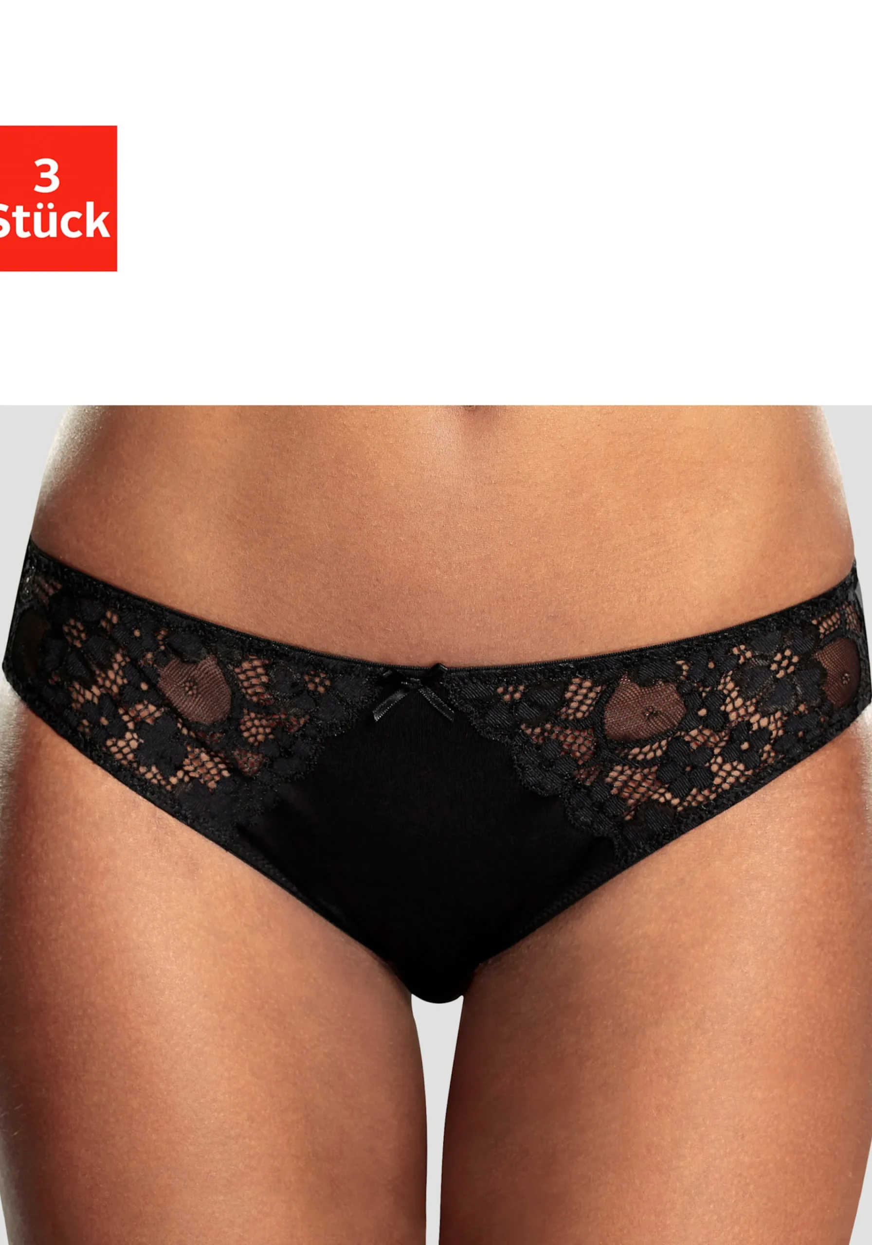 Unterhosen|petite fleur Slip 2xweiß+1xschwarz