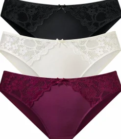 Unterhosen|petite fleur Slip beere+creme+schwarz