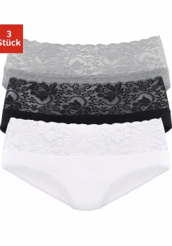 Unterhosen|Vivance Slip weiß,schwarz,grau-meliert