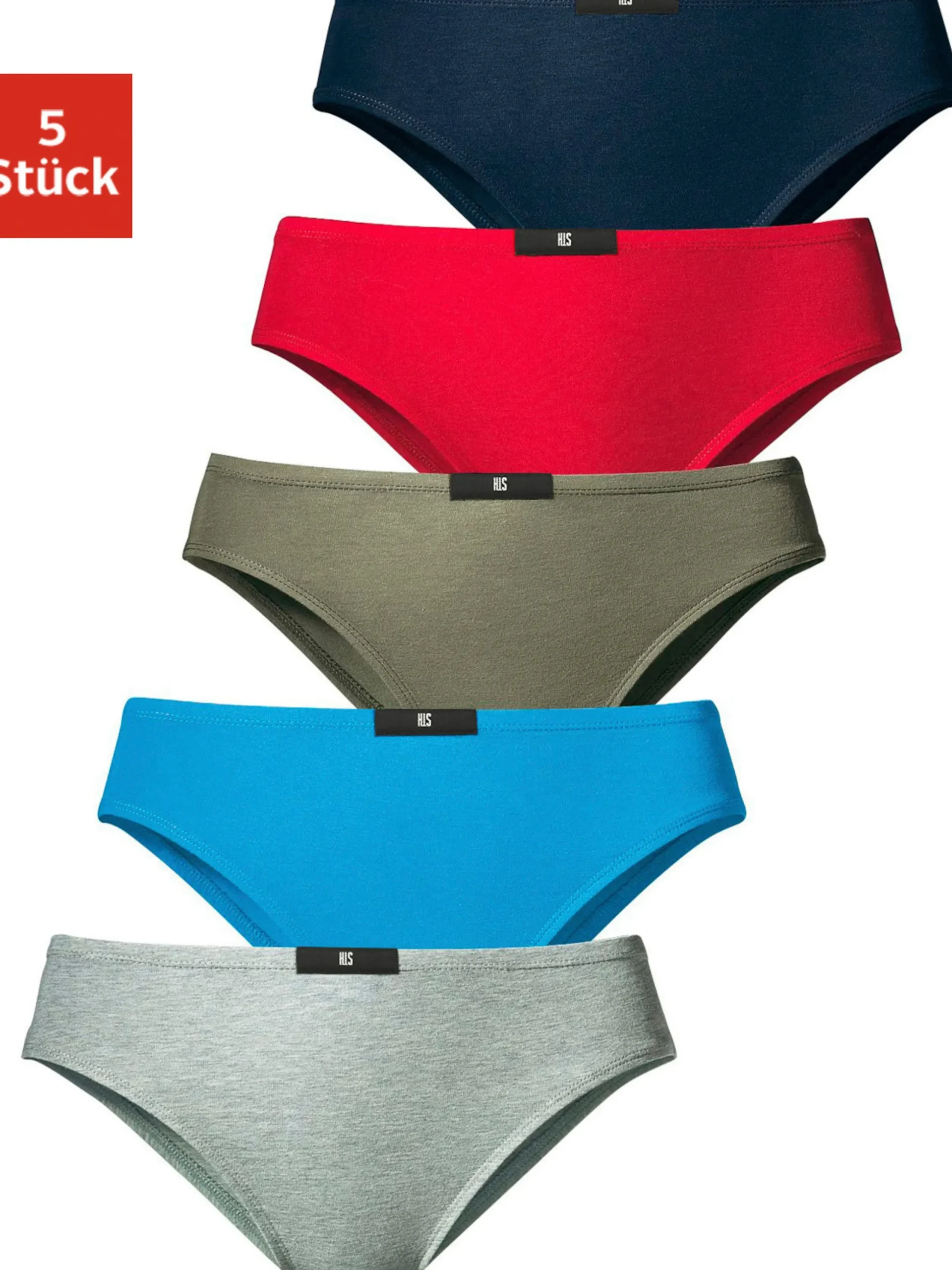 Unterhosen|H.I.S Slip marine,rot,khaki,blau,grau-meliert