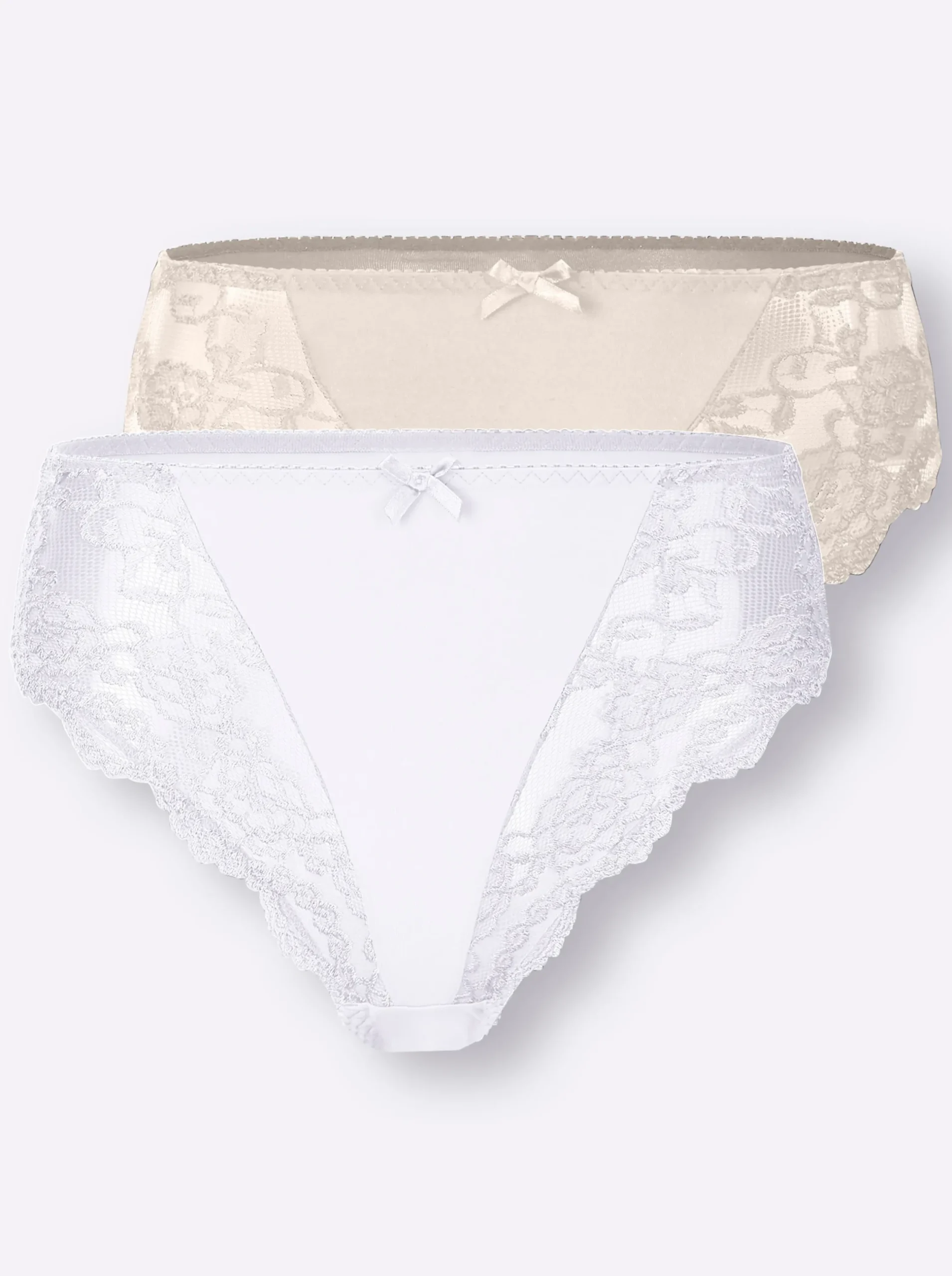 Unterhosen|Sassa Slip weiß+puder