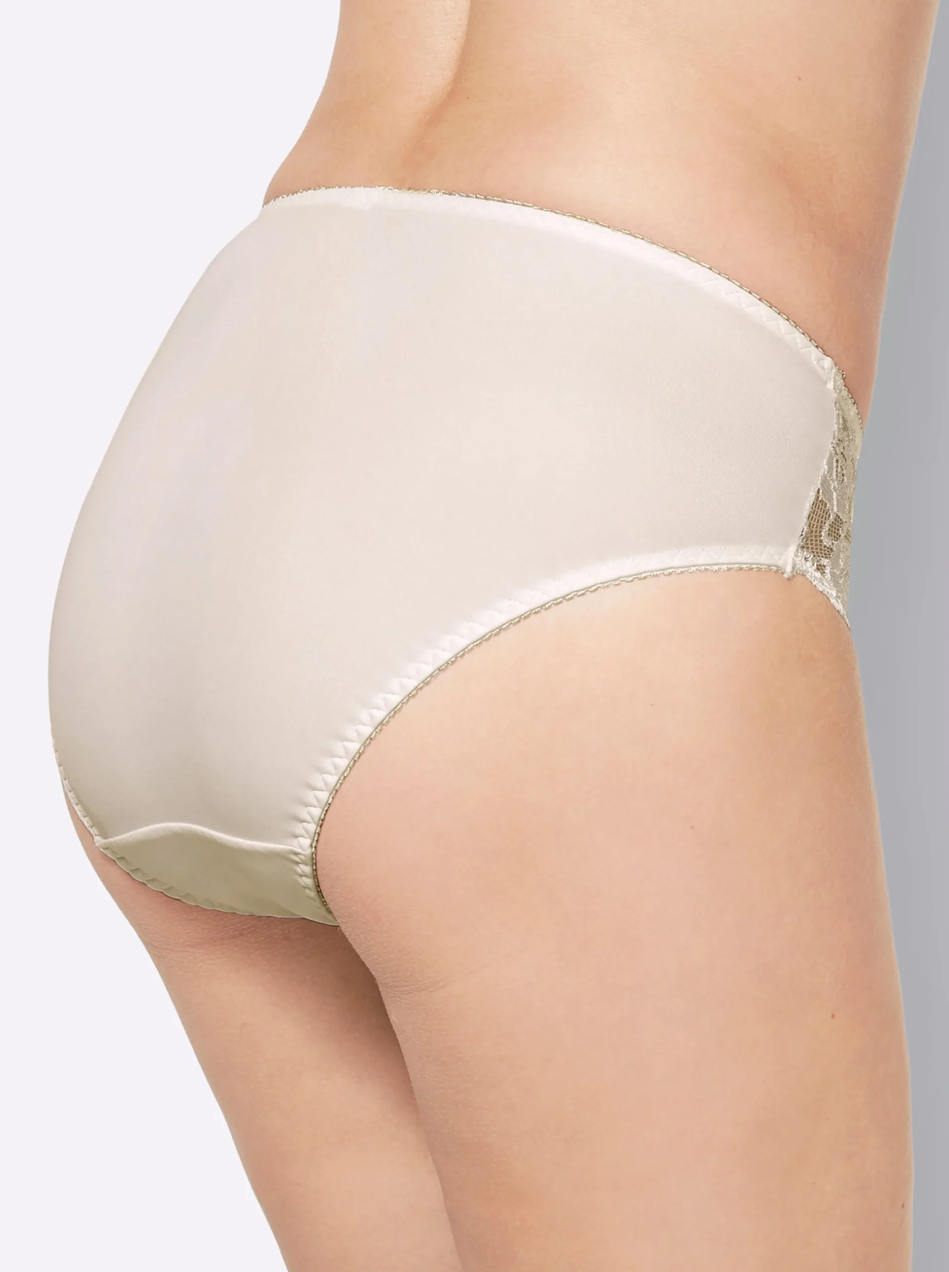 Unterhosen|Sassa Slip weiß+puder