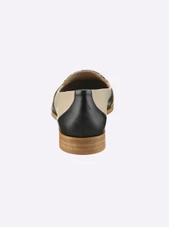 Mokassins & Slippers|heine Slipper sand-schwarz