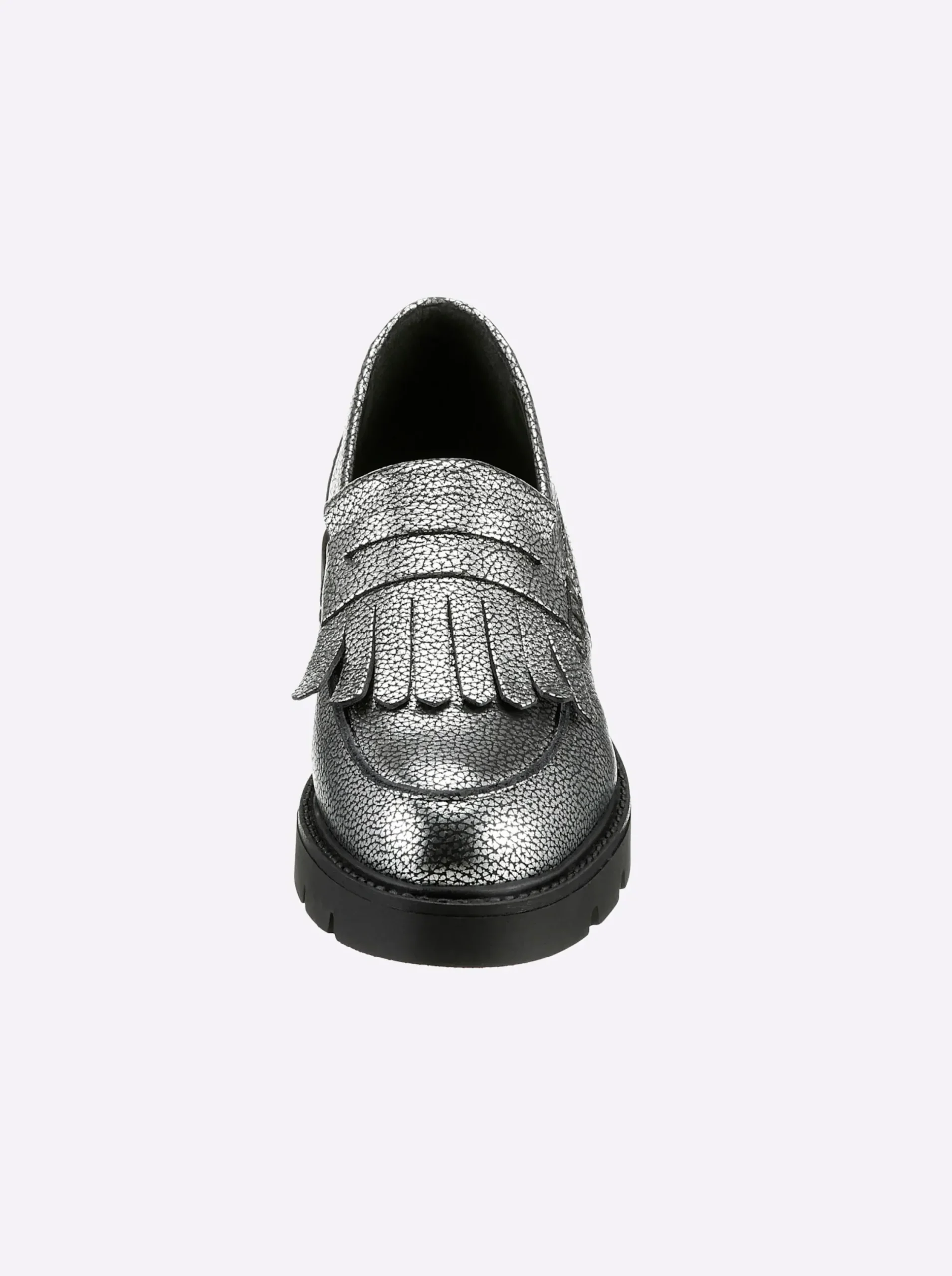 Mokassins & Slippers|heine Slipper silbergrau