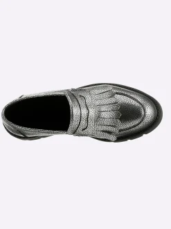 Mokassins & Slippers|heine Slipper silbergrau