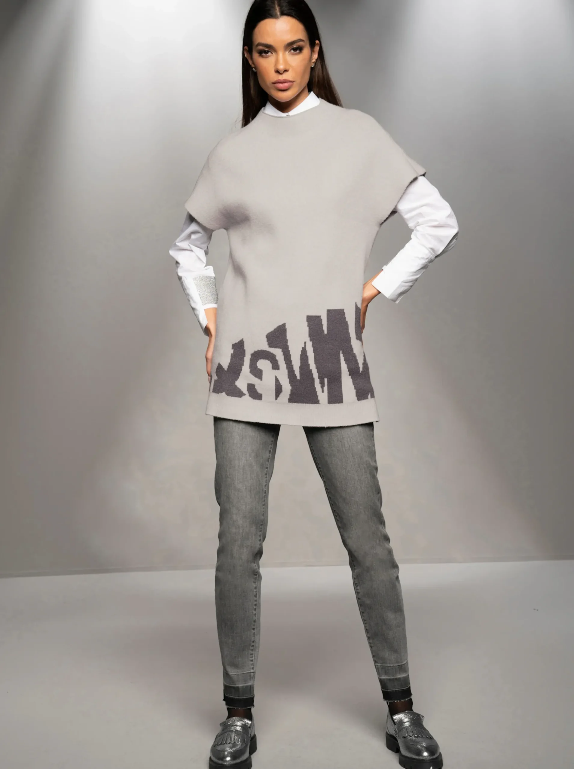 Mokassins & Slippers|heine Slipper silbergrau