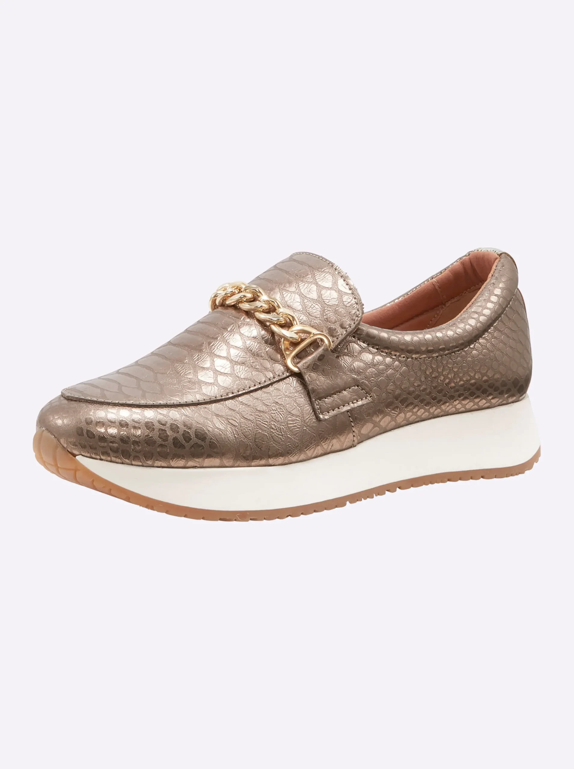Mokassins & Slippers|heine Slipper khaki-metallic