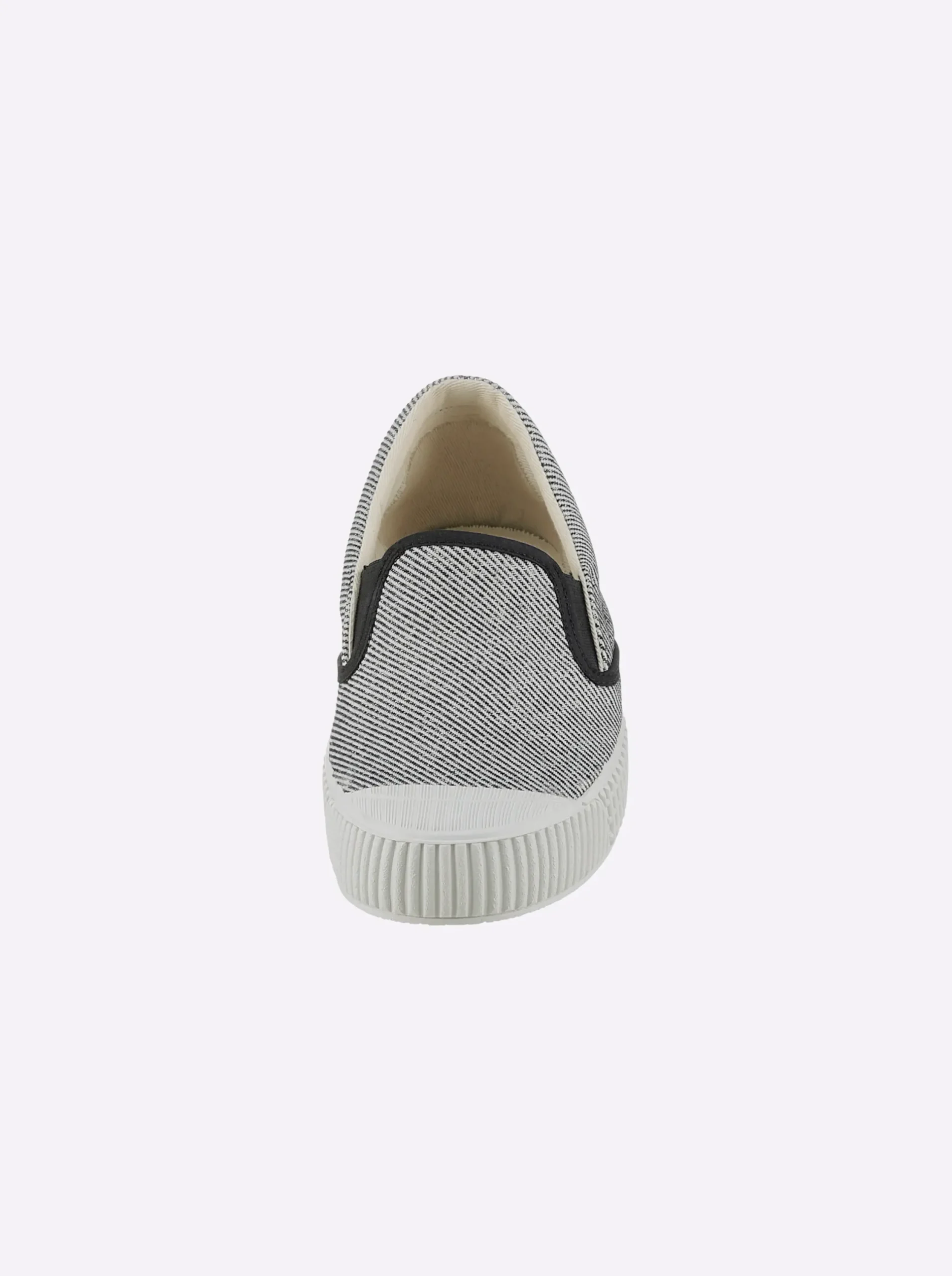 Mokassins & Slippers|heine Slipper weiß-schwarz