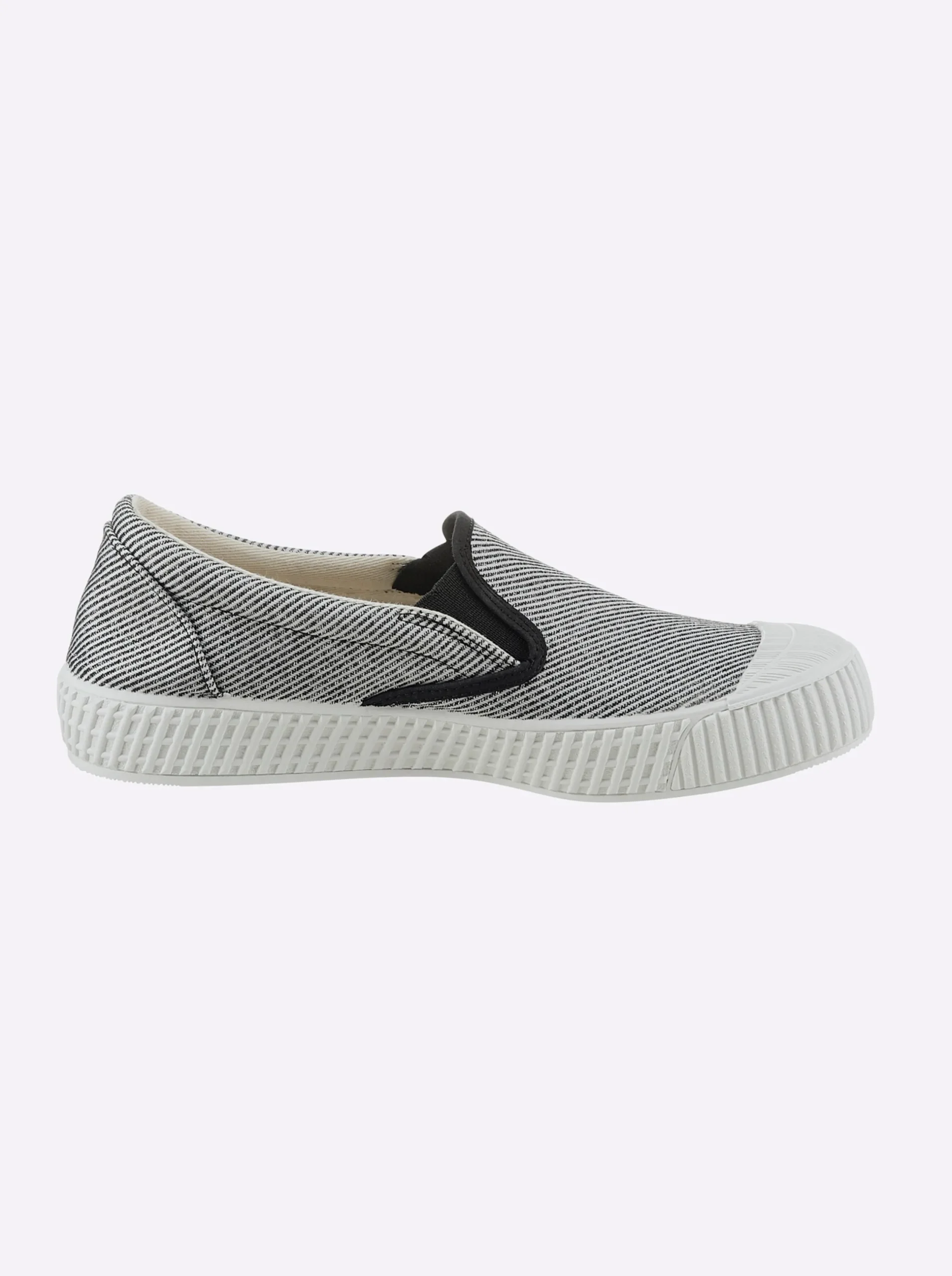 Mokassins & Slippers|heine Slipper weiß-schwarz