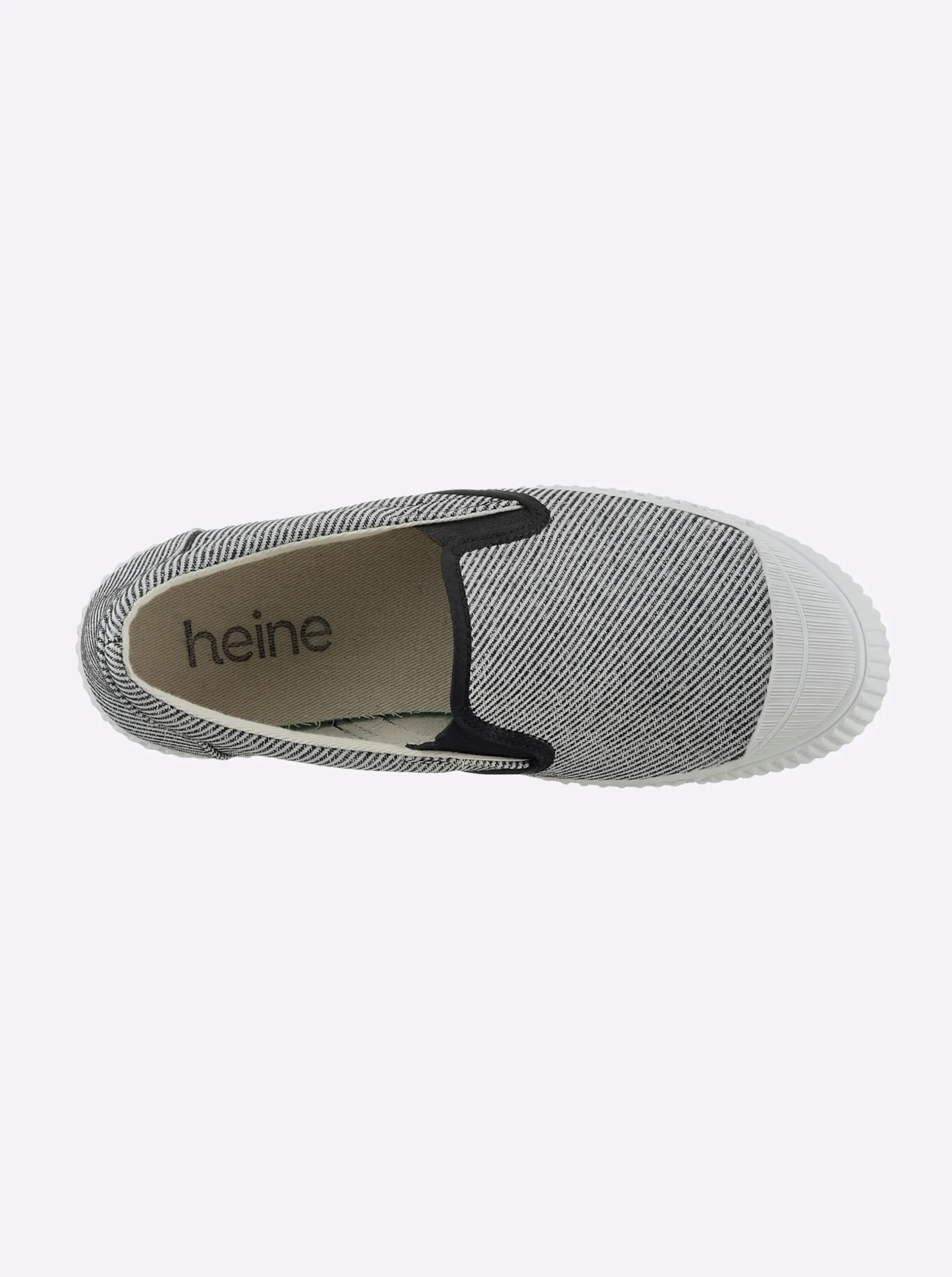 Mokassins & Slippers|heine Slipper weiß-schwarz