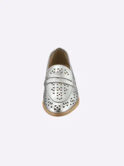 Mokassins & Slippers|heine Slipper silberfarben