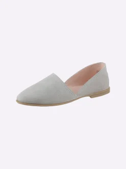 Mokassins & Slippers|heine Slipper hellgrau