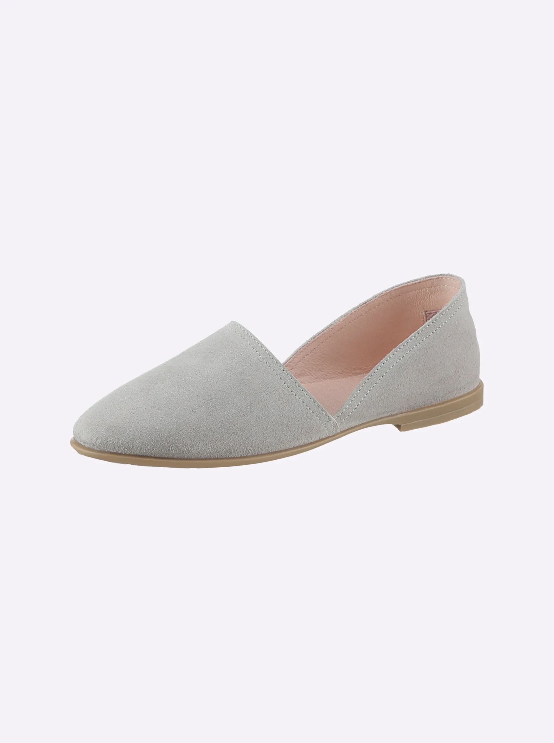 Mokassins & Slippers|heine Slipper hellgrau