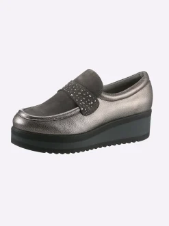 Mokassins & Slippers|heine Slipper grau