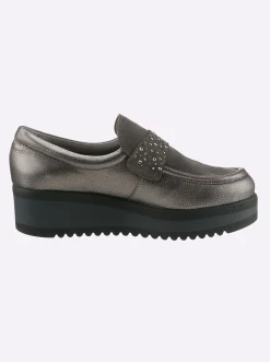 Mokassins & Slippers|heine Slipper grau