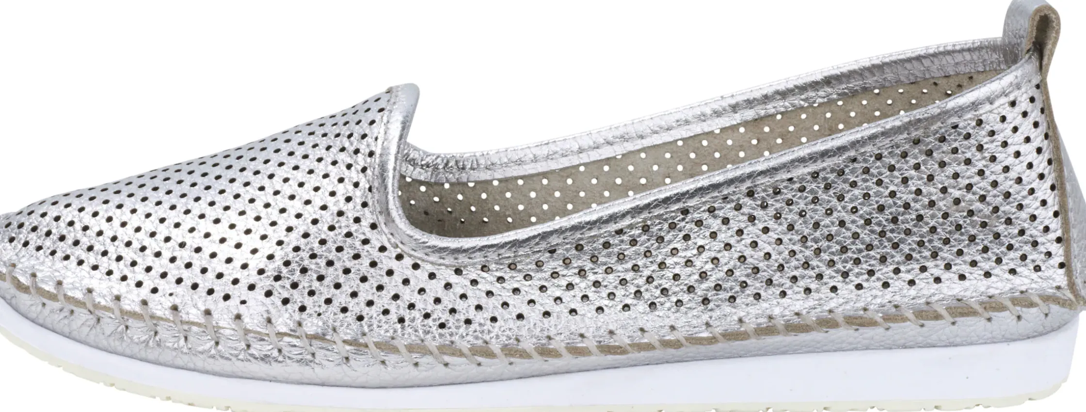 Mokassins & Slippers|Andrea Conti Slipper silberfarben