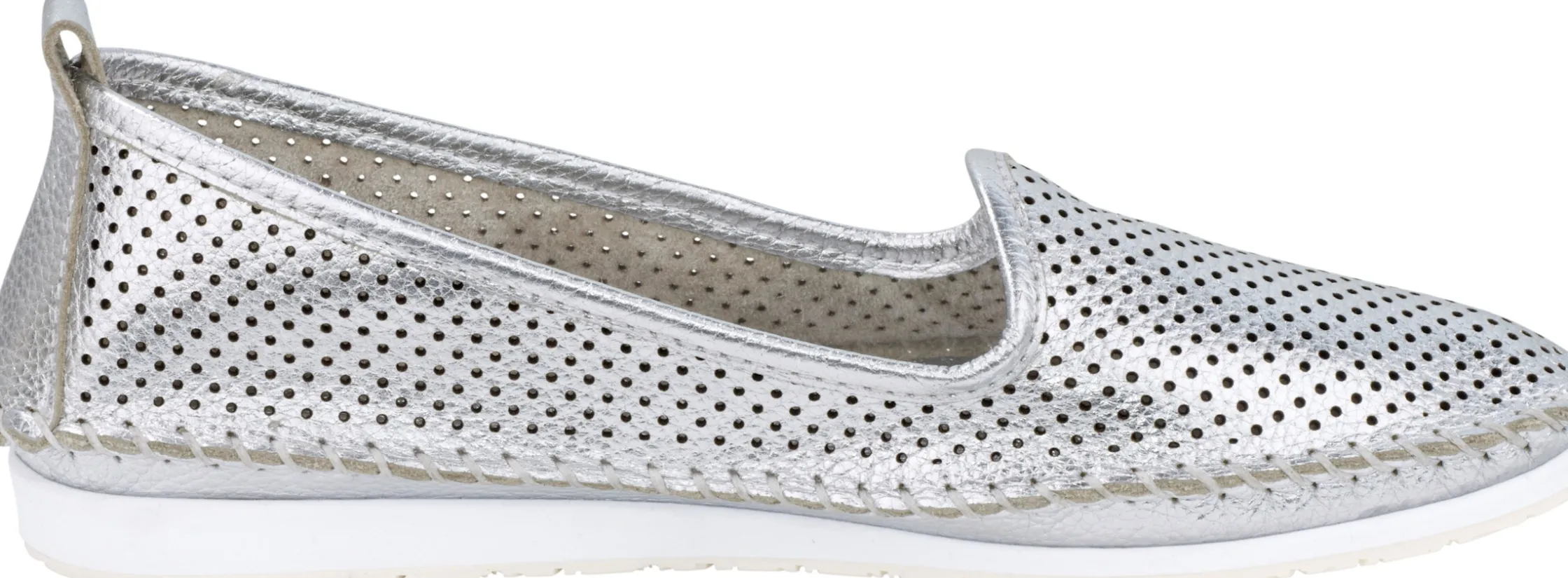 Mokassins & Slippers|Andrea Conti Slipper silberfarben