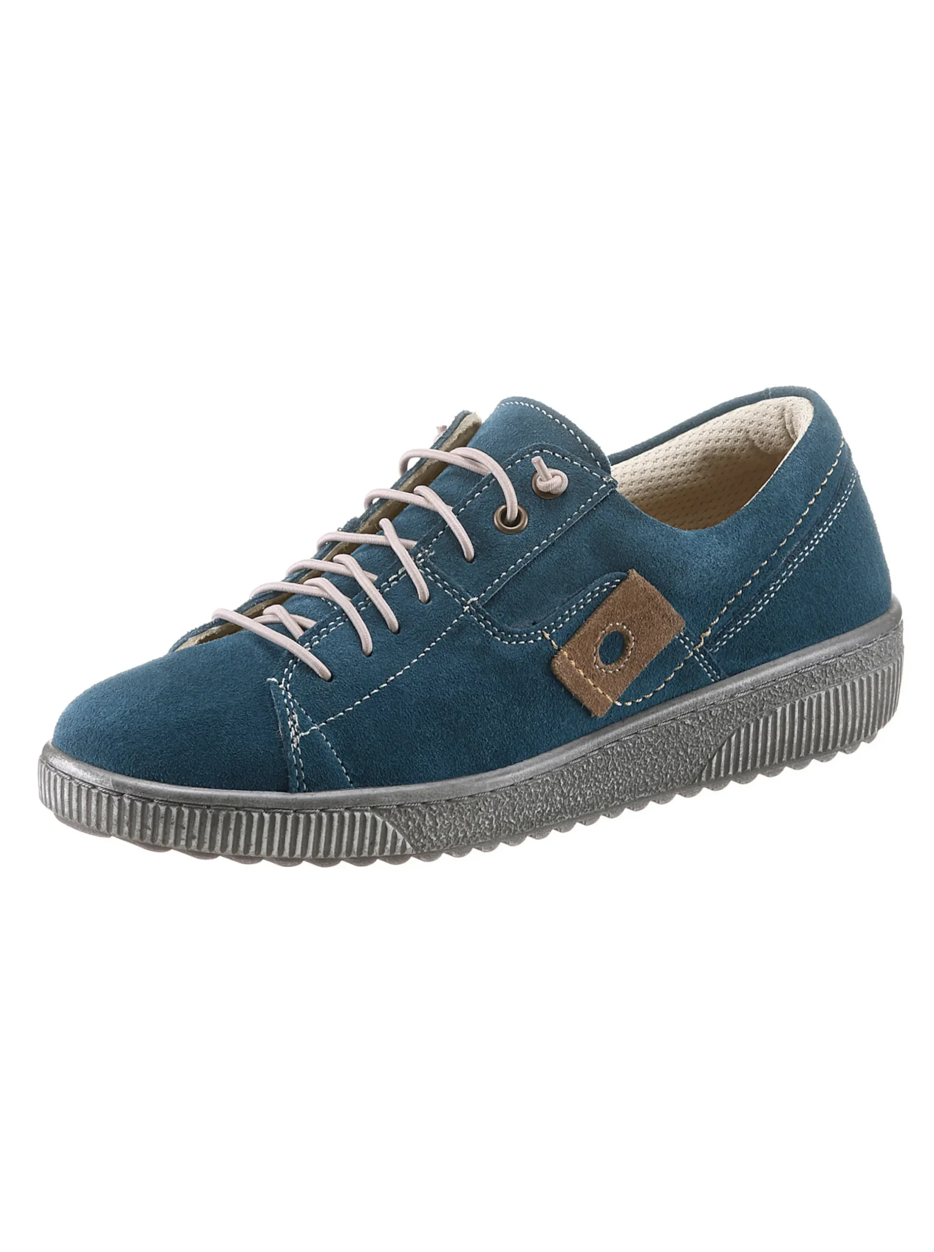 Mokassins & Slippers|airsoft modern+ Slipper aus Nubukleder mittelblau