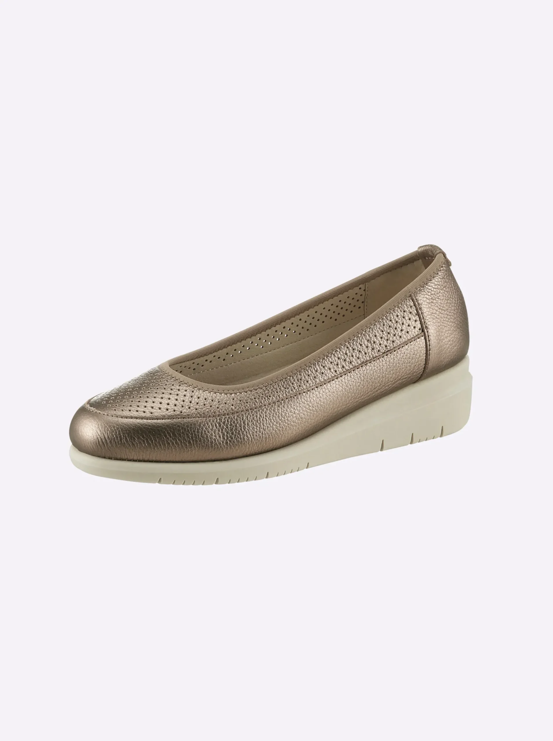 Mokassins & Slippers|airsoft comfort+ Slipper in Metallicfarben bronzefarben
