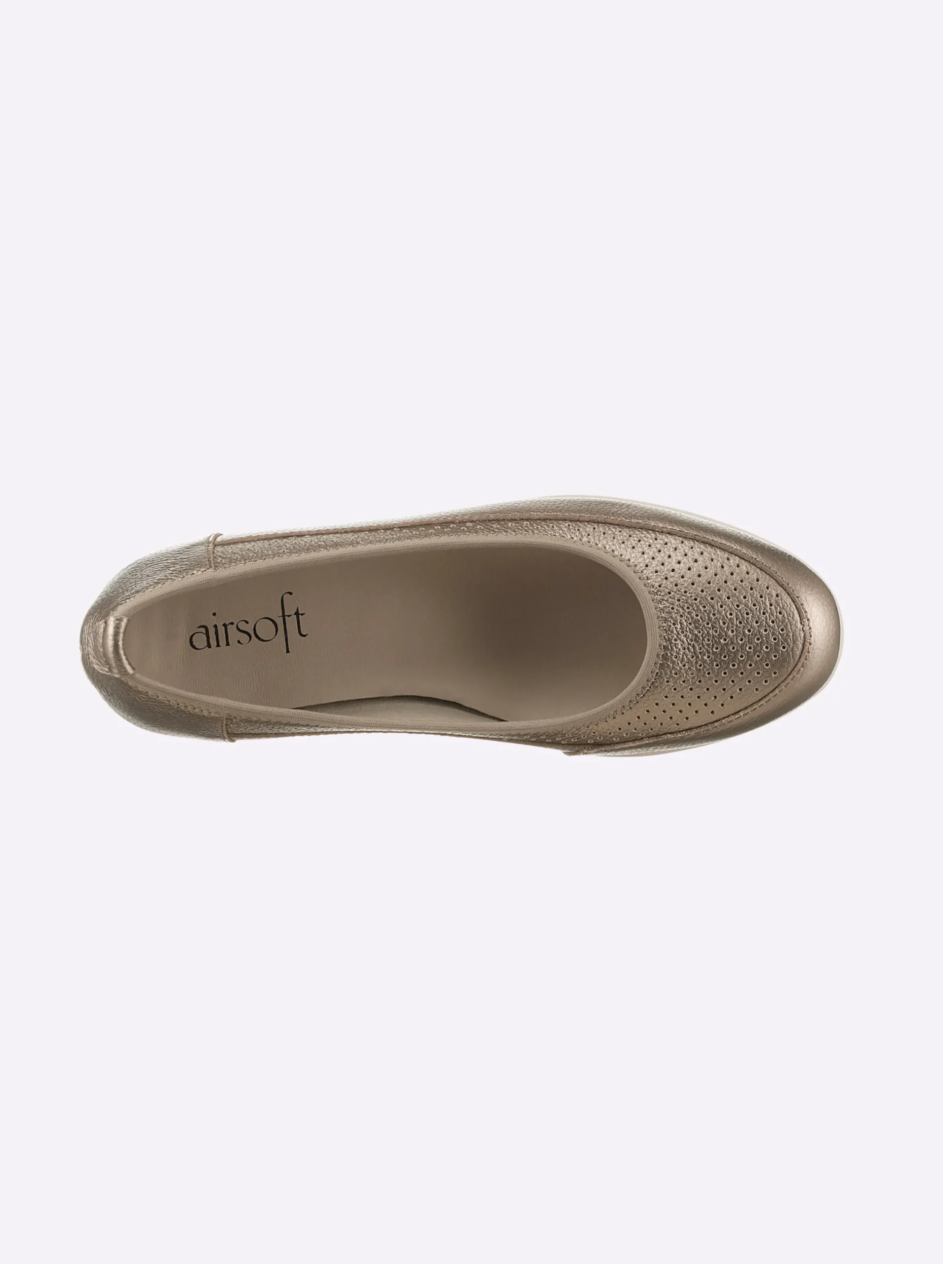Mokassins & Slippers|airsoft comfort+ Slipper in Metallicfarben bronzefarben