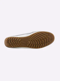 Mokassins & Slippers|airsoft modern+ Slipper in Mokassin-Machart silberfarben
