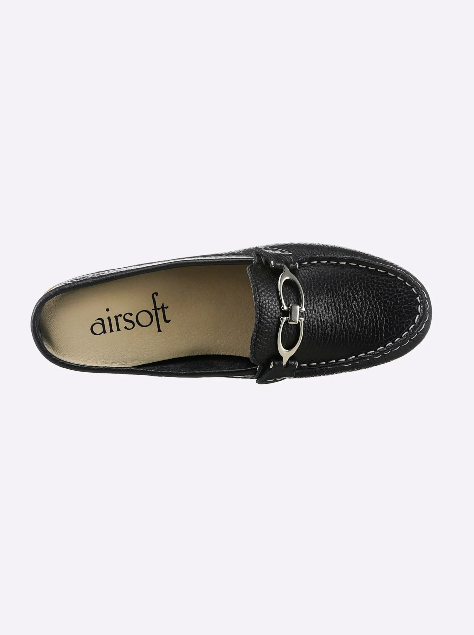 Mokassins & Slippers|airsoft modern+ Slipper in Mokassin-Machart schwarz