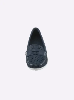 Mokassins & Slippers|Gemini Slipper mit Lochmuster jeansblau