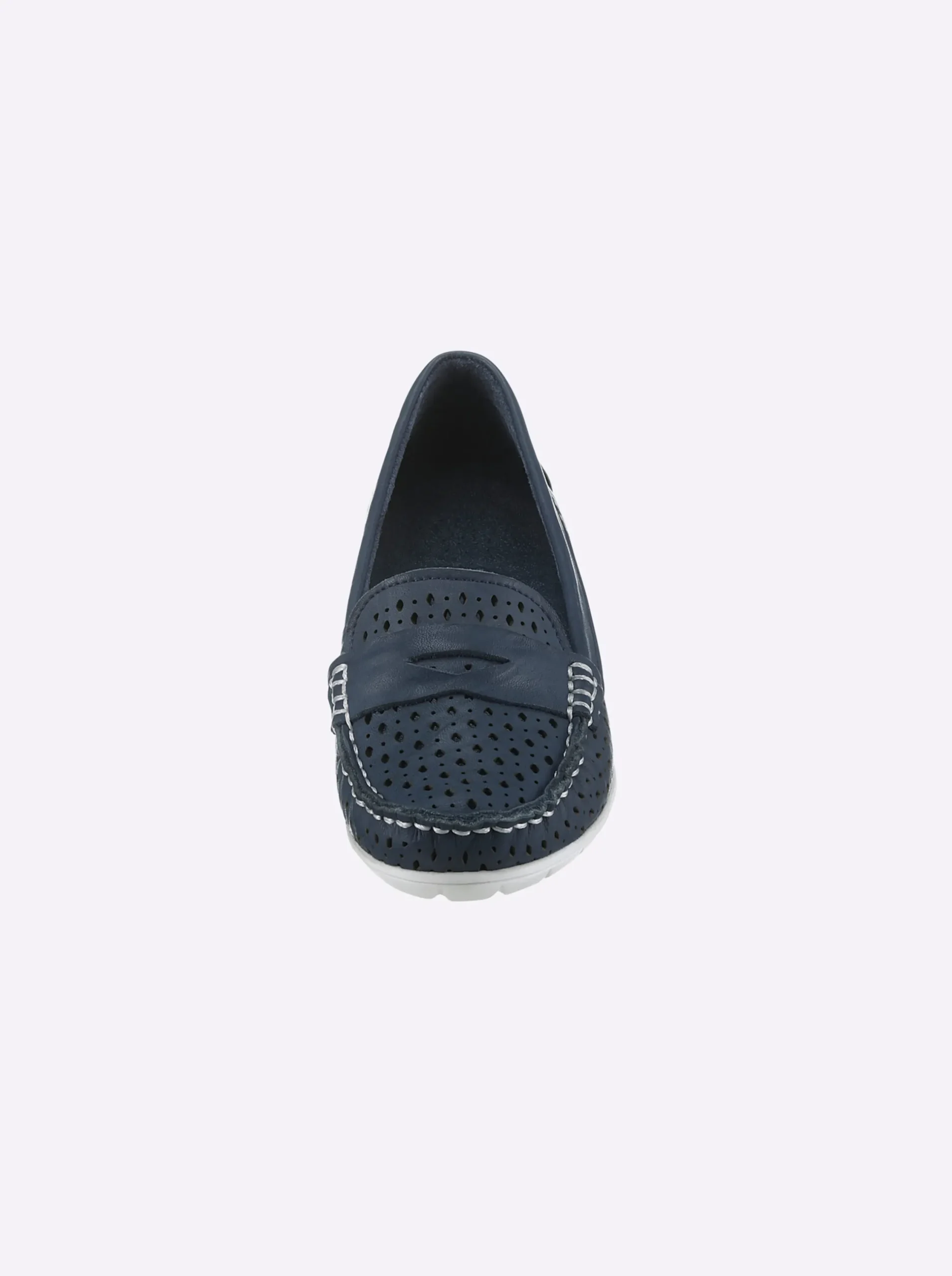 Mokassins & Slippers|Gemini Slipper mit Lochmuster jeansblau