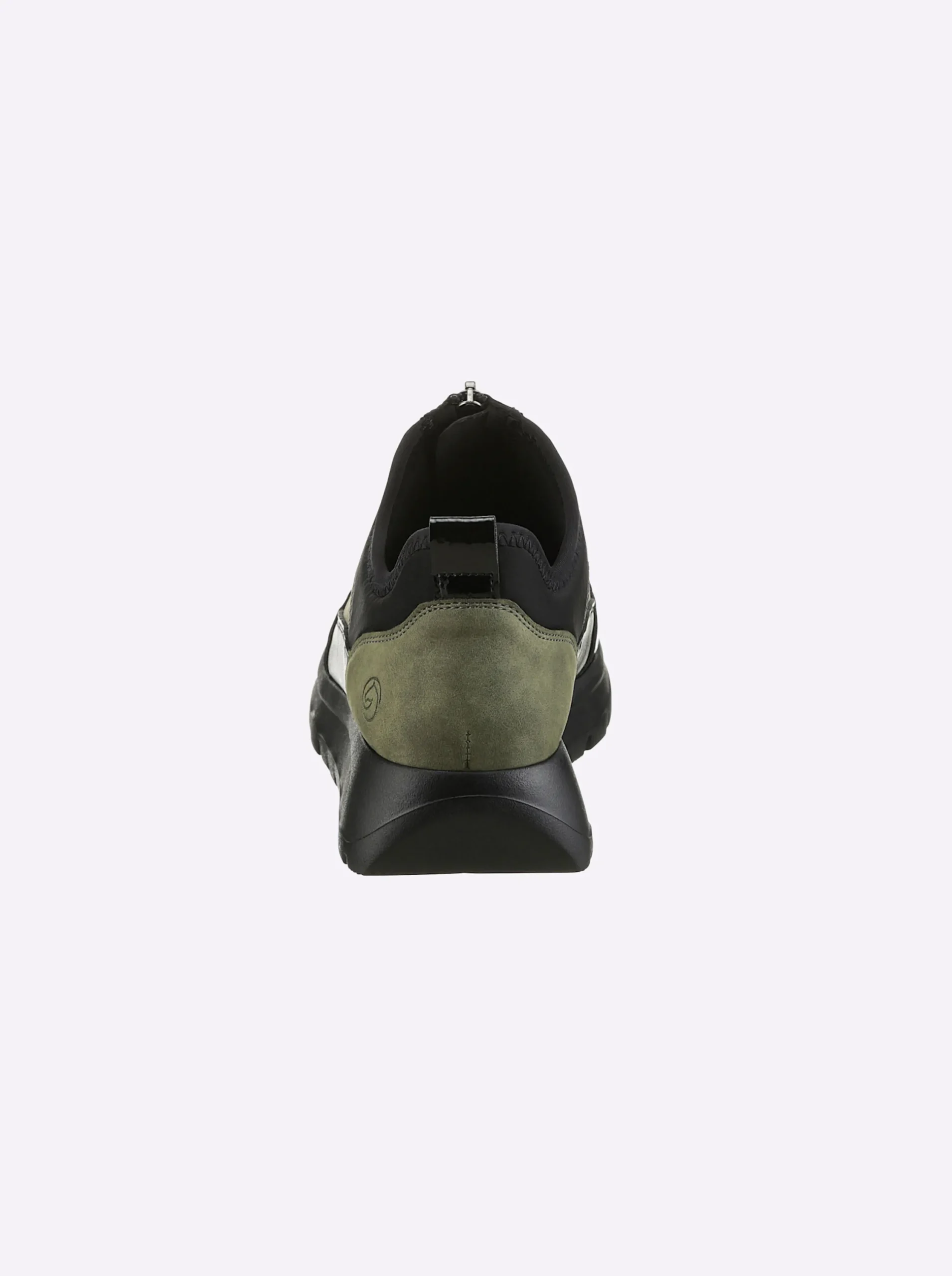 Mokassins & Slippers|Remonte Slipper mit Reißverschluss schwarz-schilf