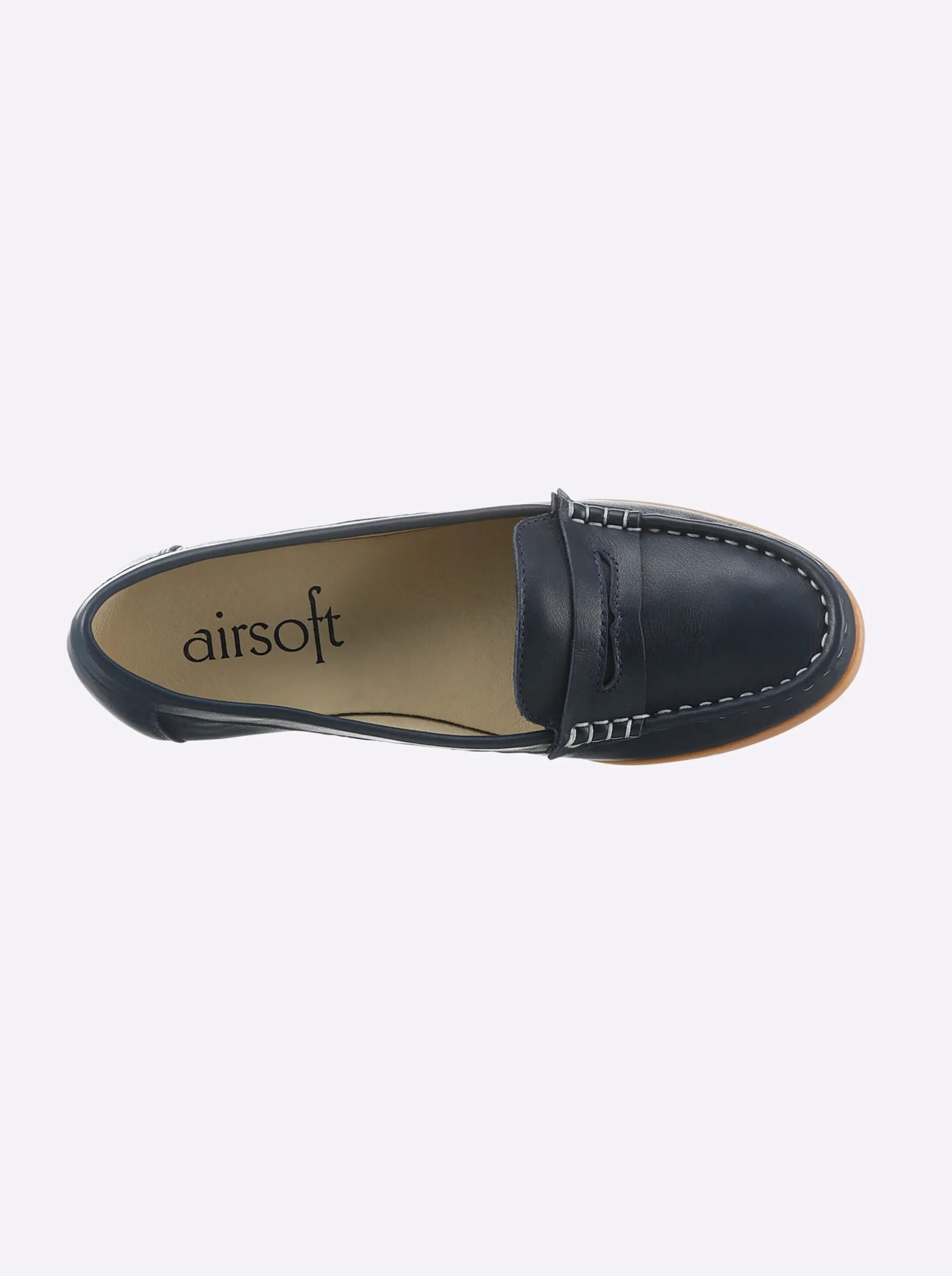 Mokassins & Slippers|airsoft modern+ Slipper mit rutschhemmender Laufsohle dunkelblau