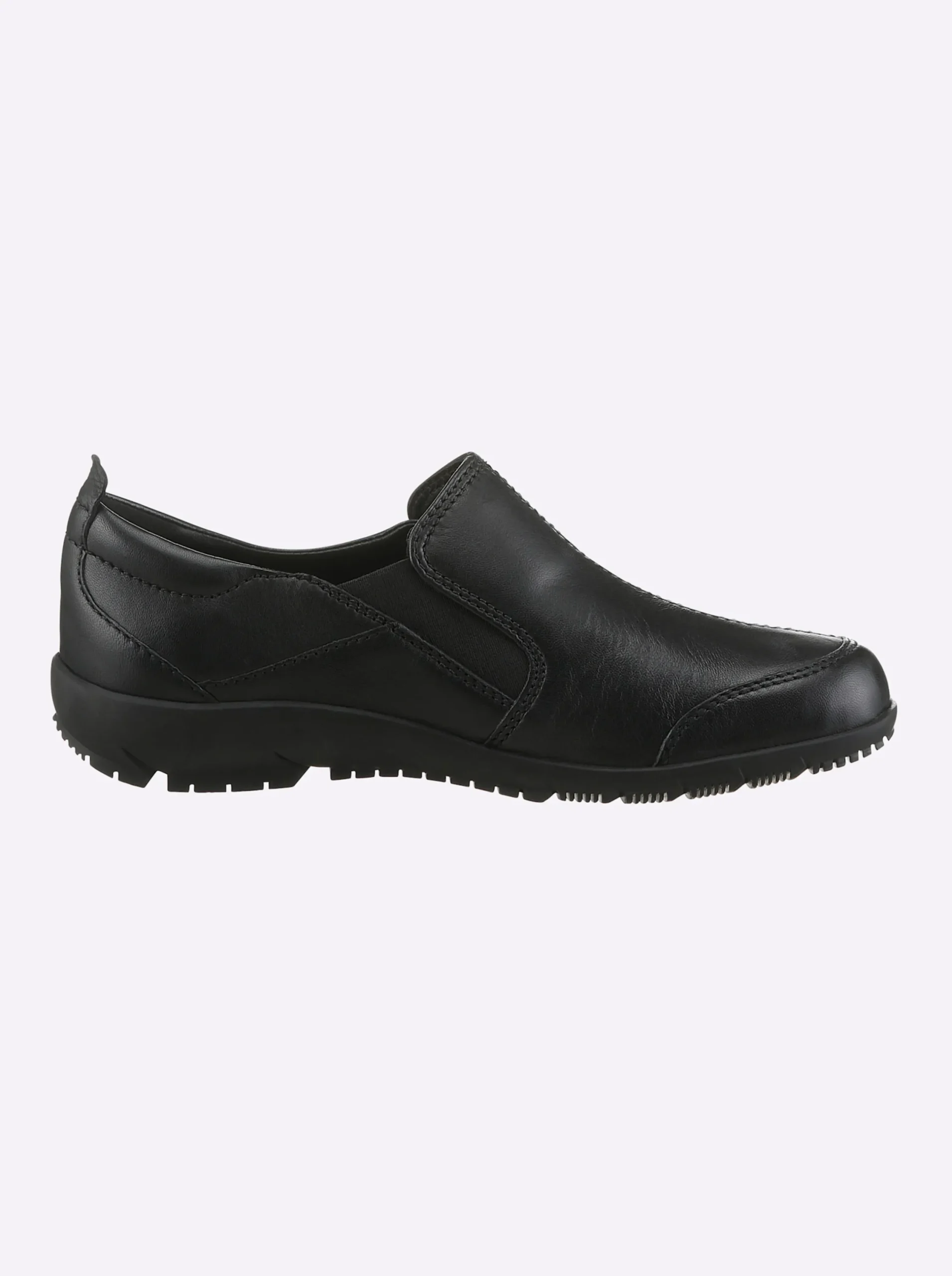 Mokassins & Slippers|Josef Seibel Slipper mit seitlichem Gummizug schwarz