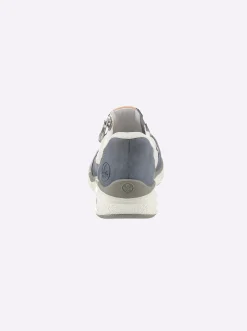 Sneakers & Schnürer|Rieker Slipper mit seitlichem Reißverschluss mittelblau