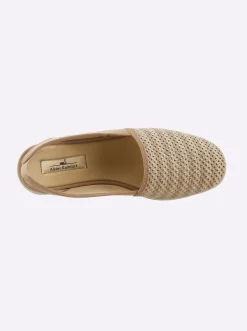 Mokassins & Slippers| Slipper mit Streifen-Muster vanille