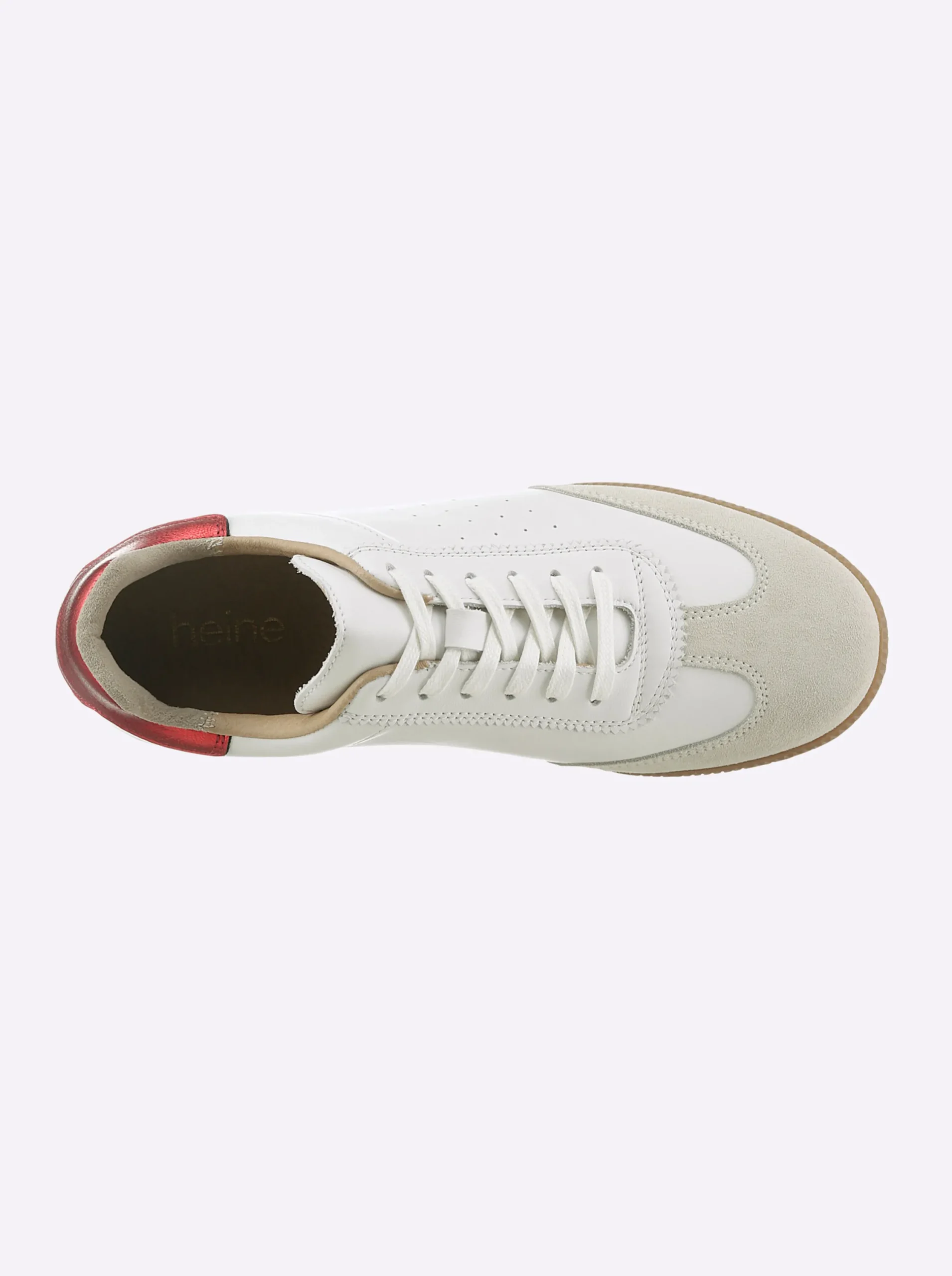 Sneakers & Schnürer|heine Sneaker weiß-rot-metallic