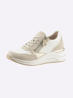 Sneakers & Schnürer|Remonte Sneaker , für orthopädische Einlagen geeignet weiß-beige