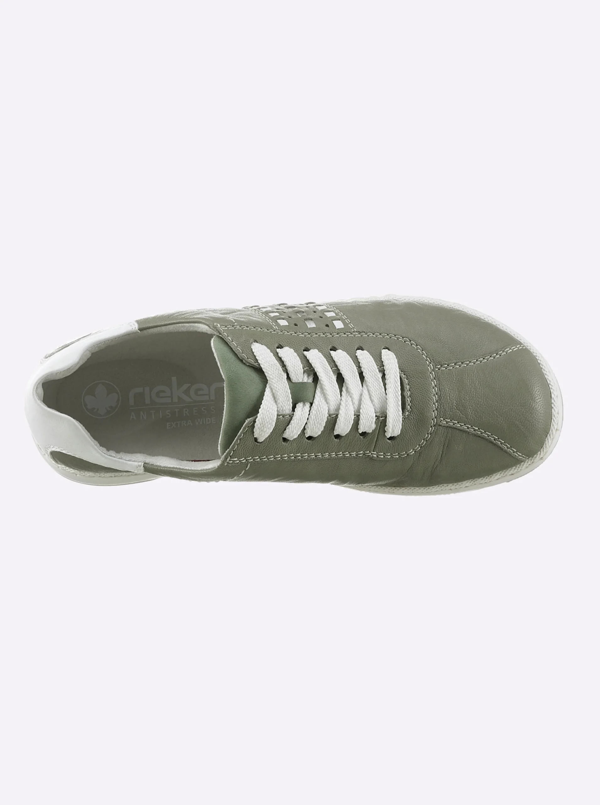 Sneakers & Schnürer|Rieker Sneaker für kräftige Füße kalkmint