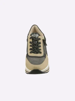 Sneakers & Schnürer|Remonte Sneaker in mehrfarbiger Optik beige-schwarz