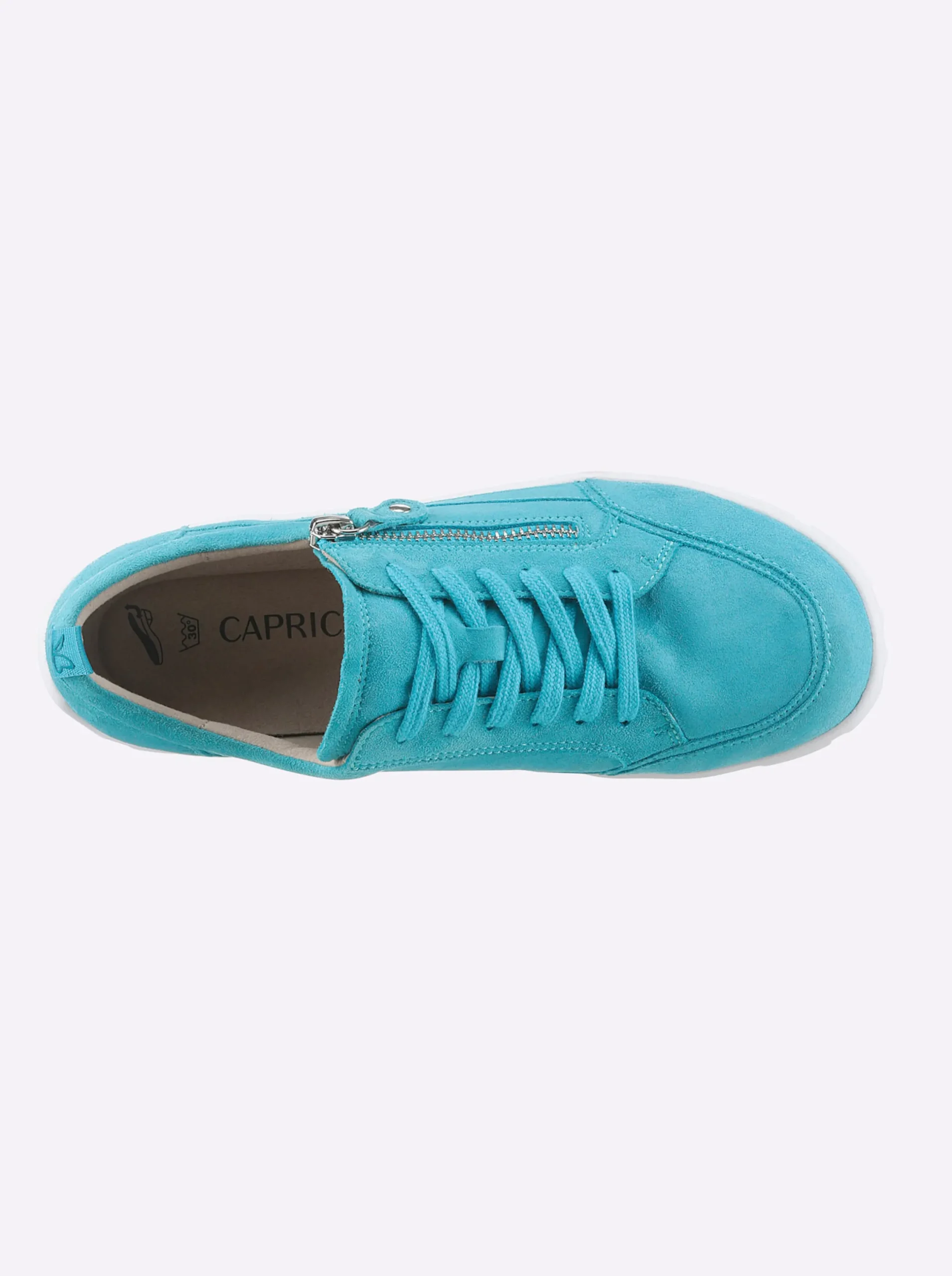 Sneakers & Schnürer|Caprice Sneaker mit Weichschaumfußbett türkis