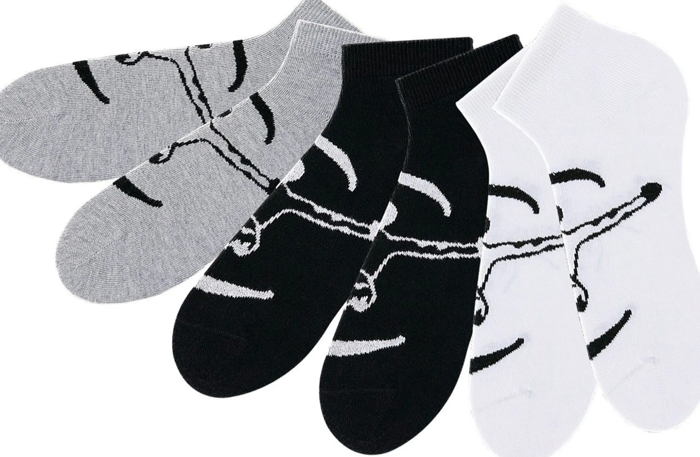 Strümpfe & Socken|Chiemsee Sneakersocken schwarz,weiß,grau