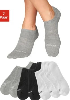 Strümpfe & Socken|LASCANA ACTIVE Sneakersocken 3xweiß,2xschwarz,2xgrau-meliert
