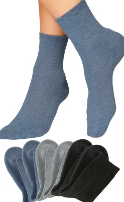 Strümpfe & Socken|H.I.S Socken 2xschwarz,2xjeans-melange,2xgrau-melange