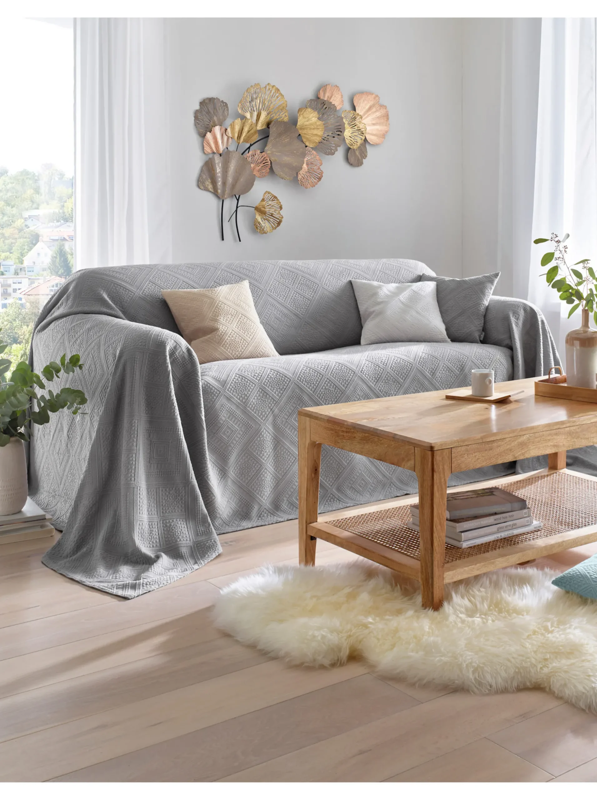Sofaüberwürfe & Hussen|Pereira da Cunha Sofaüberwurf grau